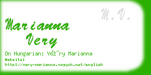 marianna very business card